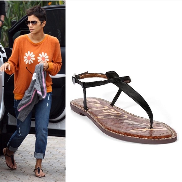 sam edelman gigi black thong sandals